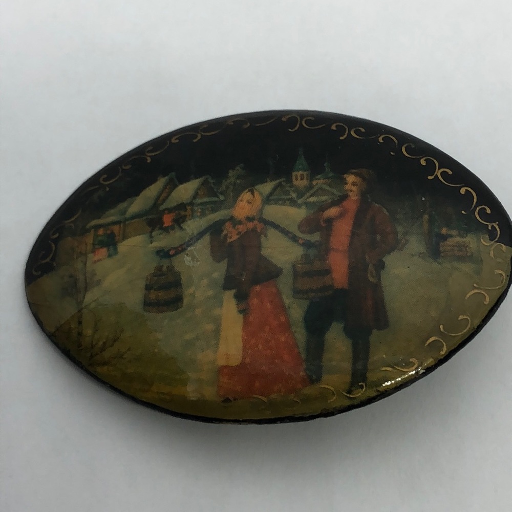 VTG  Lacquer Brooch from USSR